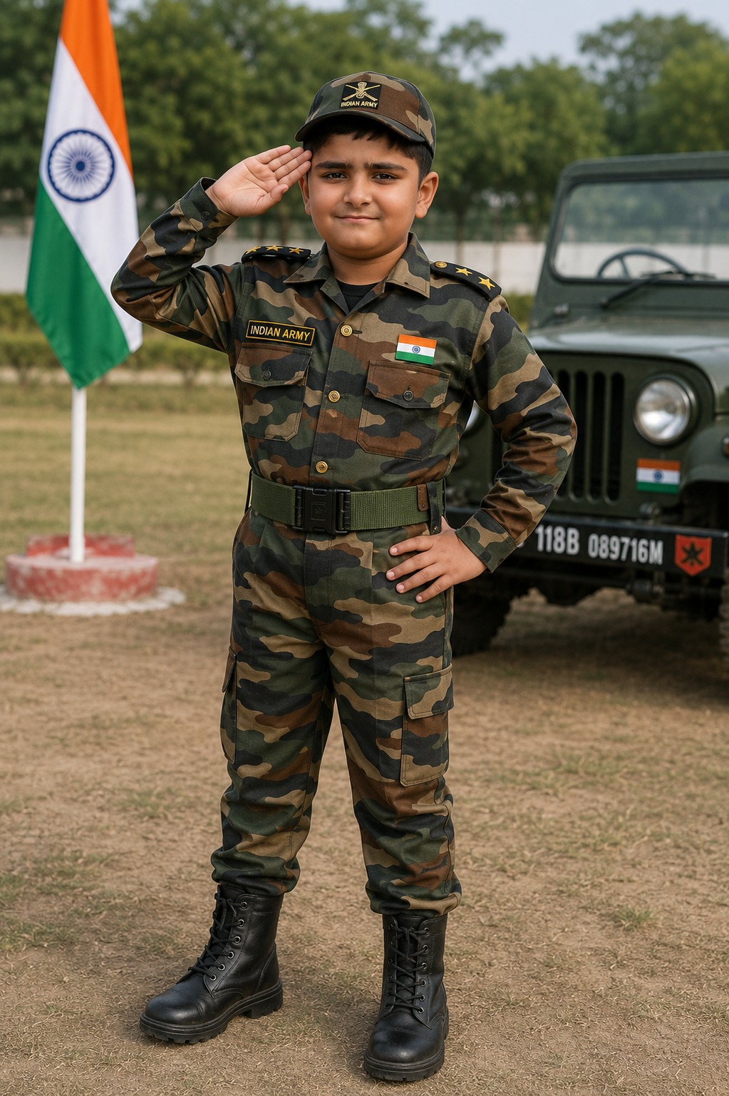 Young Army Salute